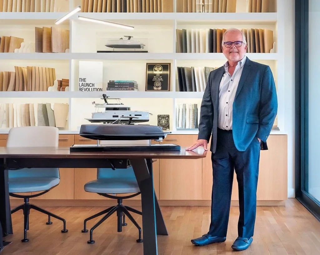 Jeff Brown in the Jeff Brown Yachts office